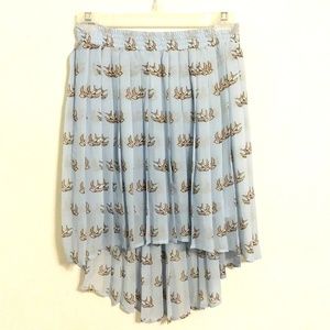 Forever 21 Light Blue Dove High Low Skirt